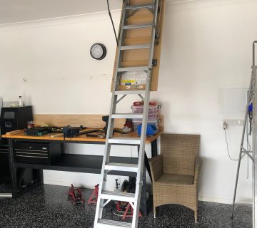 attic ladder to garage